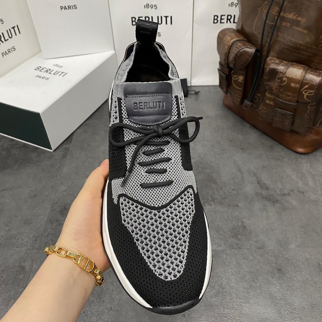 SNEAKERS BERLUTI GRIS NOIR