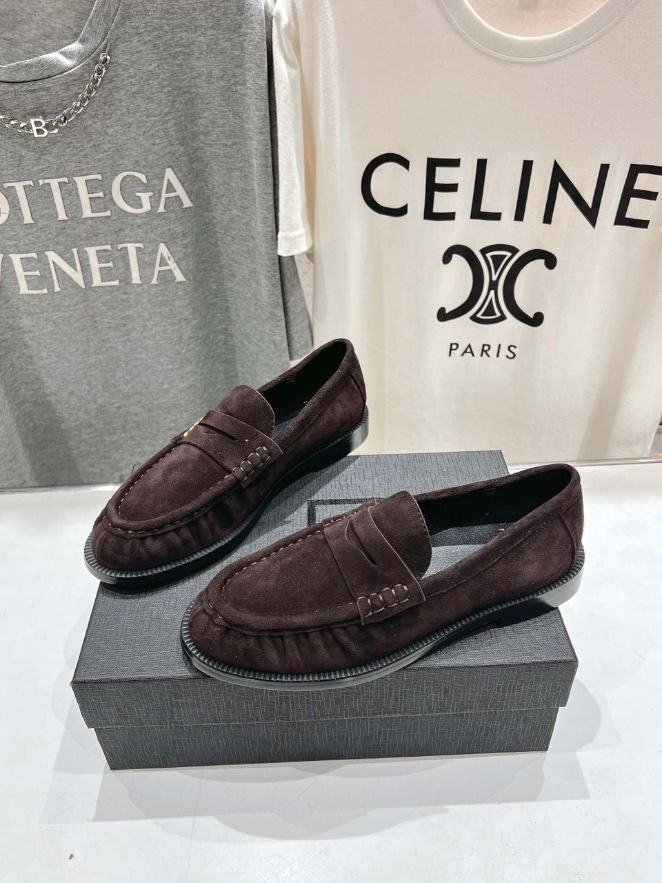 Mocassins Yves Saint Laurent Marron Femme