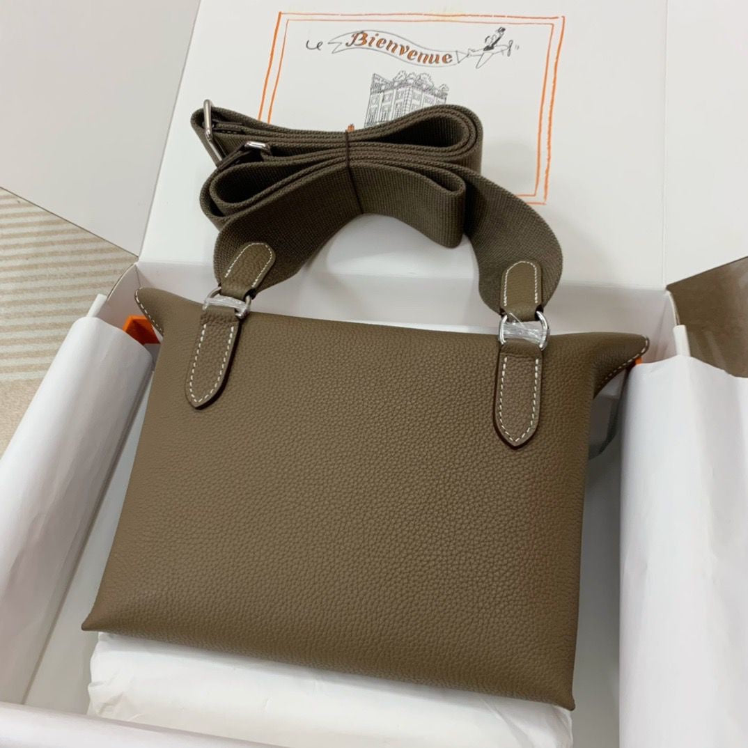 SAC ÉPAULE HERMES ÉTOUPE