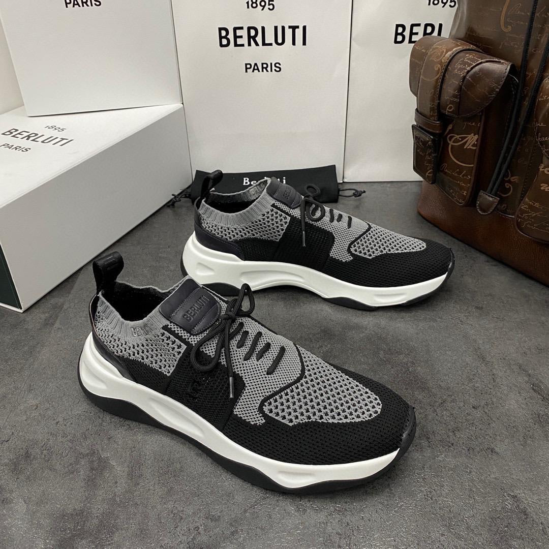 SNEAKERS BERLUTI GRIS NOIR