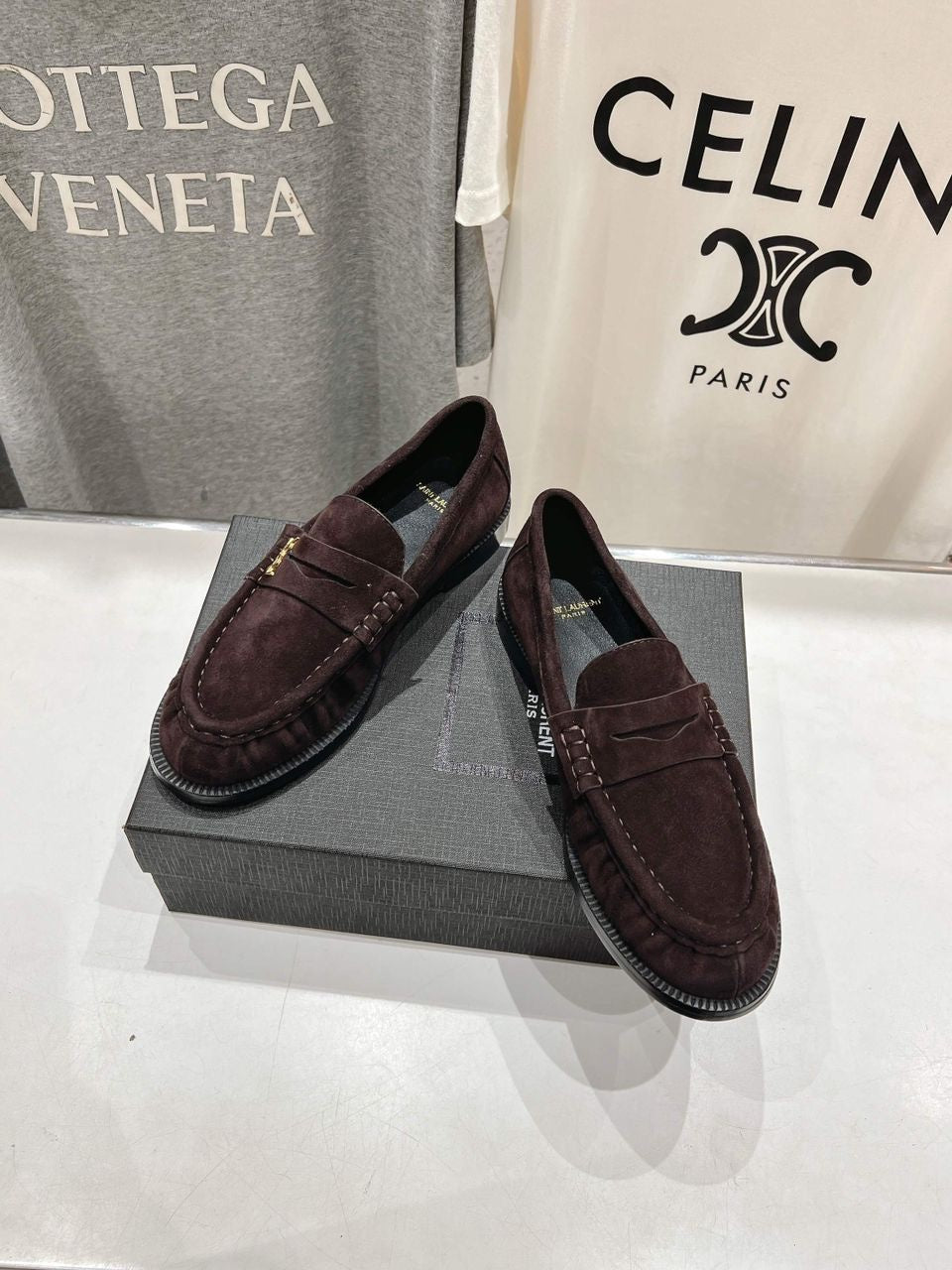 Mocassins Yves Saint Laurent Marron Femme