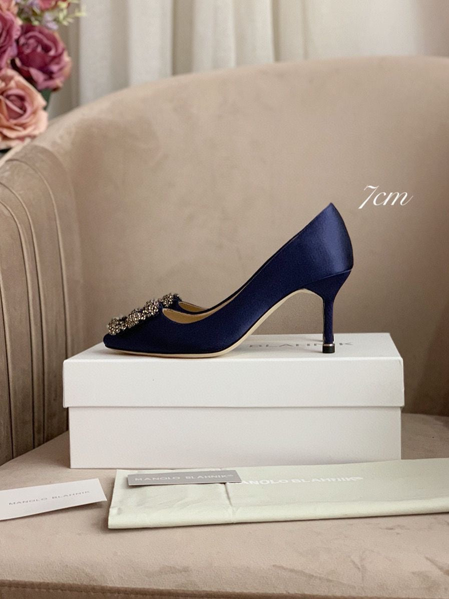 Talons Manolo Blahnik Bleu Nuit