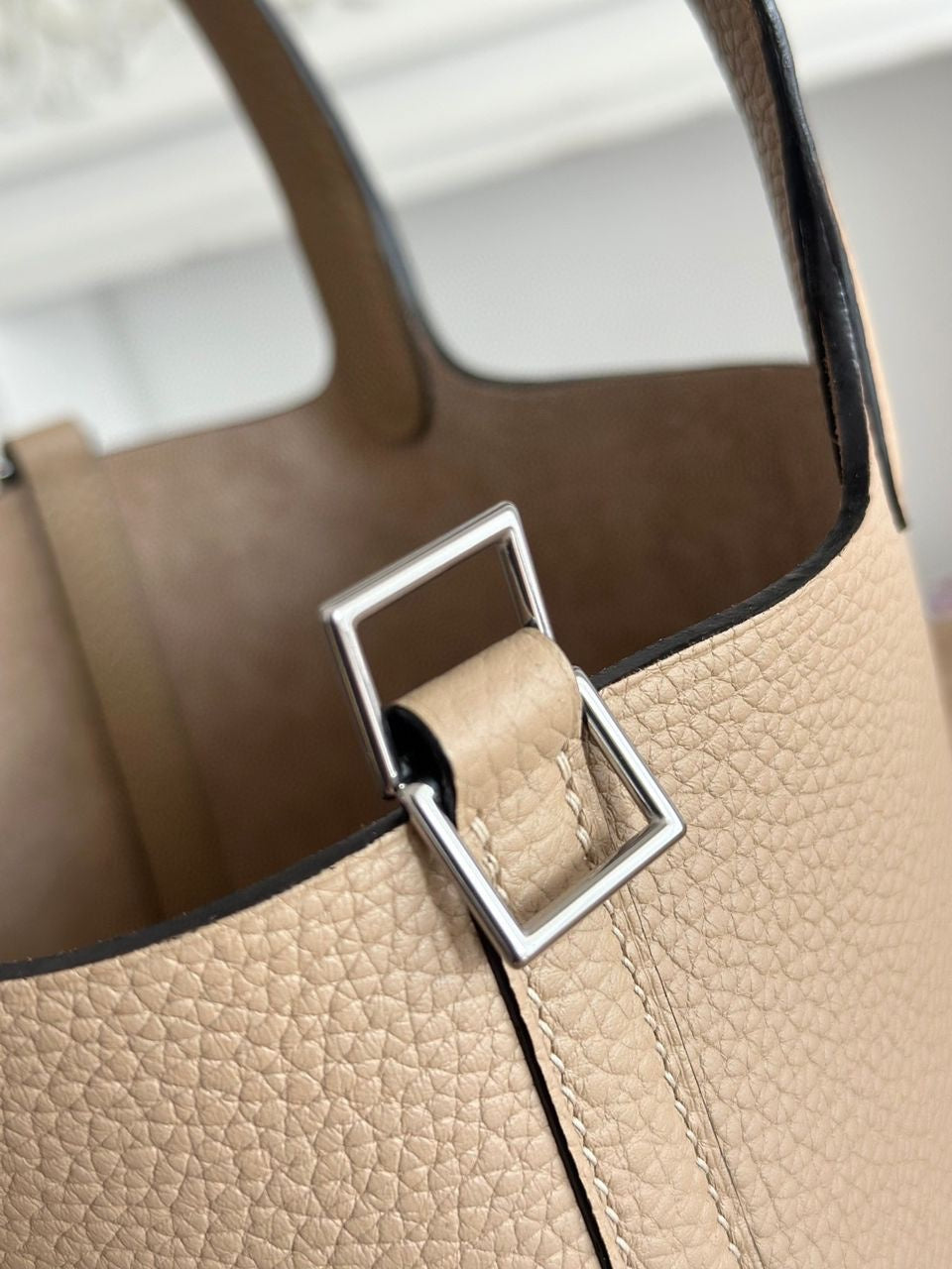 Sac A Main Hermes Picotin Beige Argent