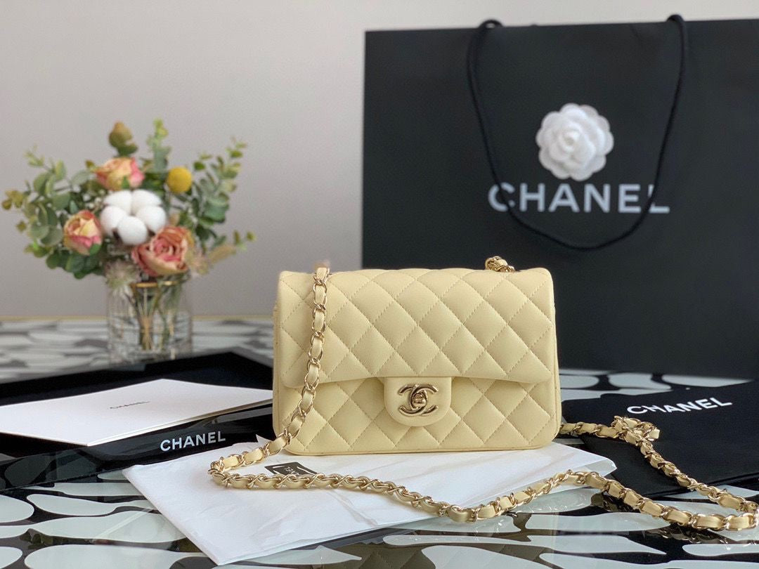 Sac Chanel Mini Beige Jaune