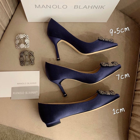 Talons Manolo Blahnik Bleu Nuit