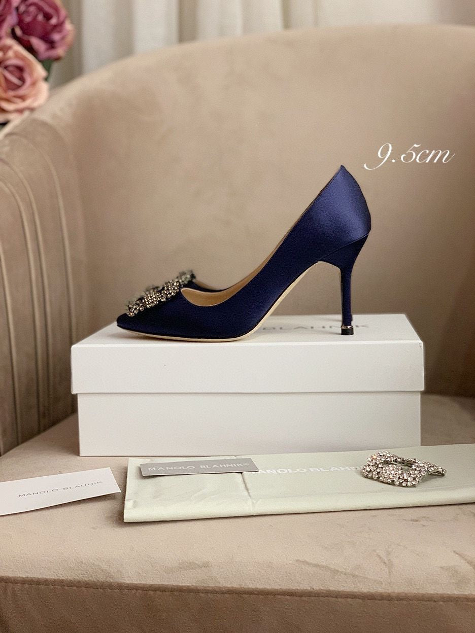 Talons Manolo Blahnik Bleu Nuit