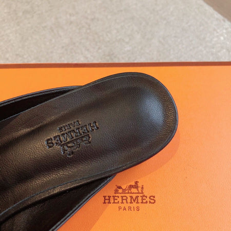 Mules Hermès Paris Noir Femme