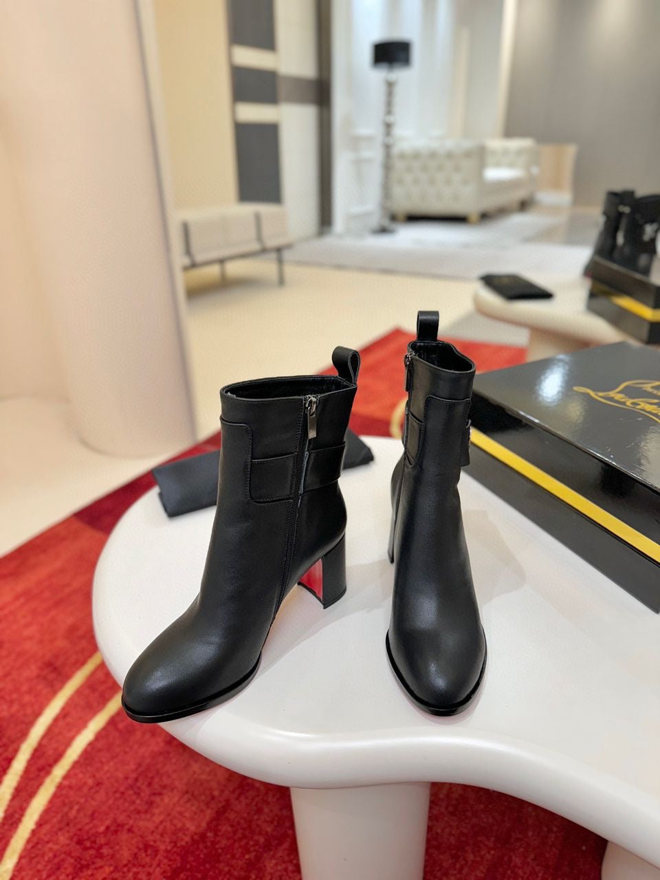 Bottines Louboutin Lock Noir