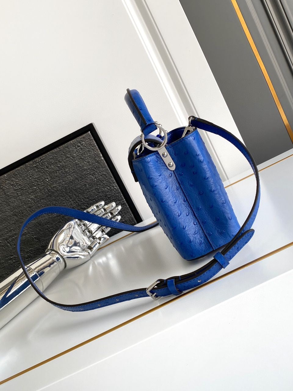 Sac A Main Louis Vuitton Capucines Bleu