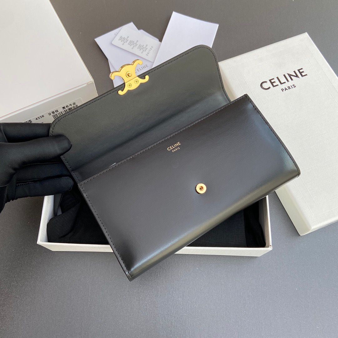 Grand Portefeuille Céline Triomphe Noir