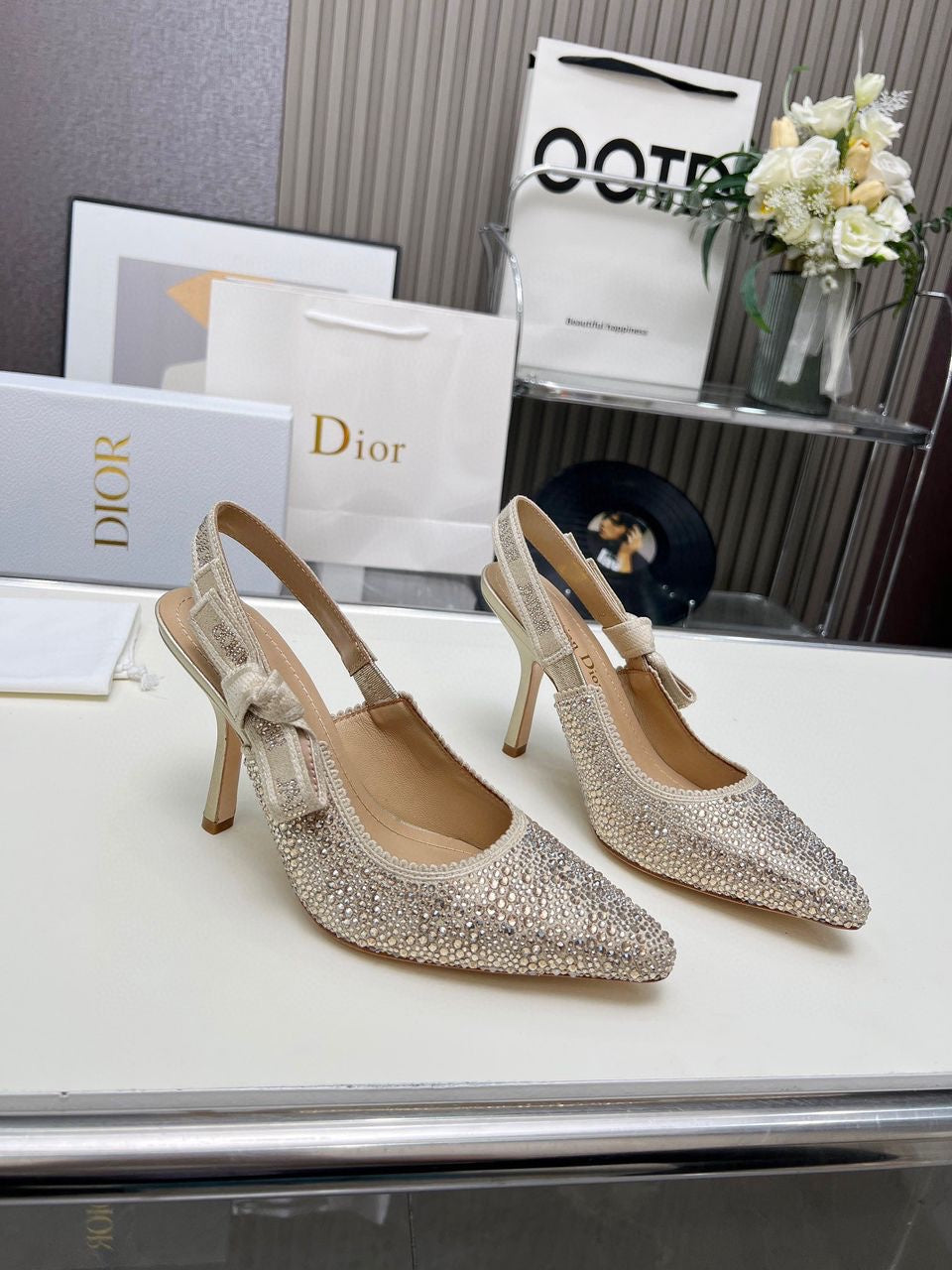 Escarpins Slingback Dior J’Adior Cristal