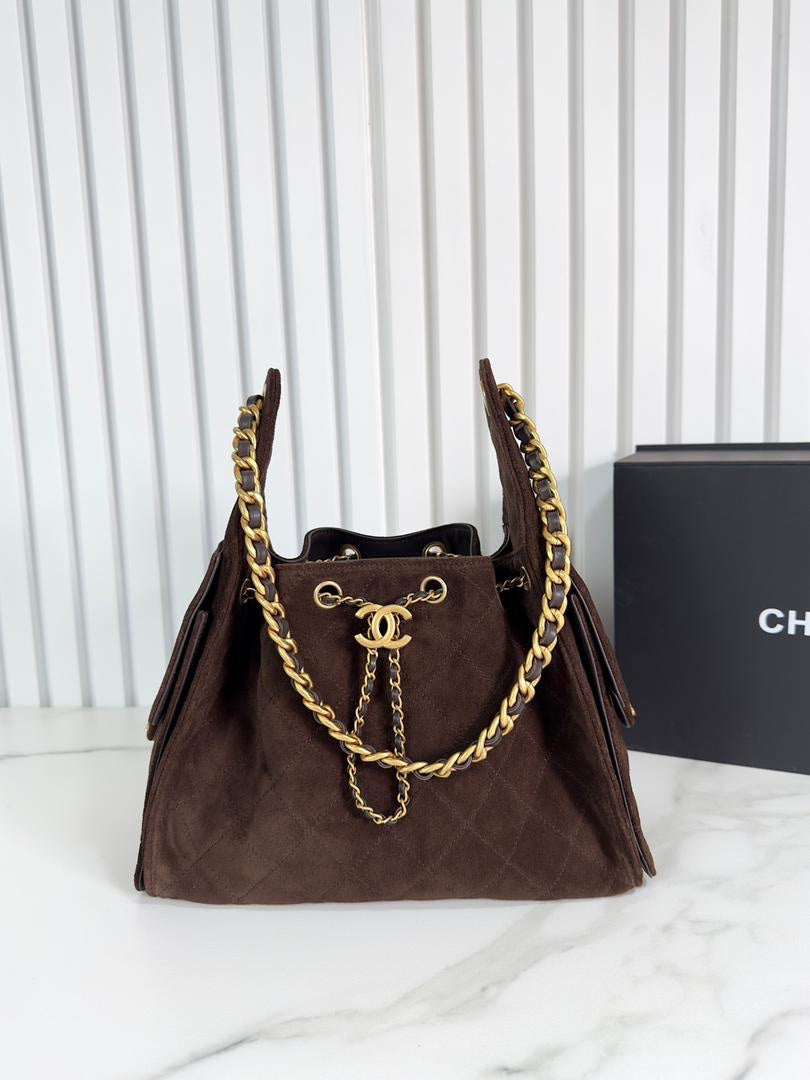 Sac Chanel Daim Marron