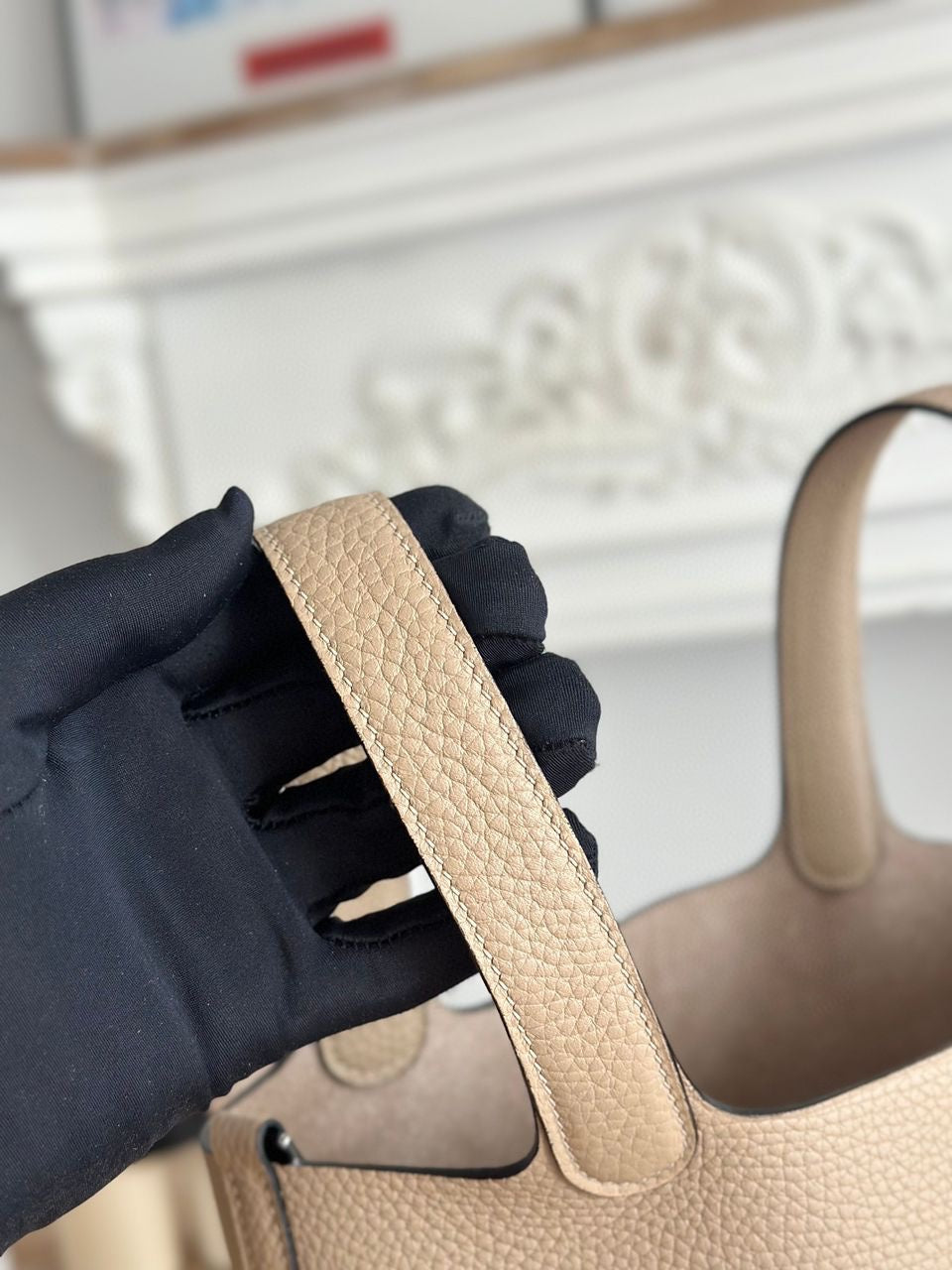 Sac A Main Hermes Picotin Beige Argent