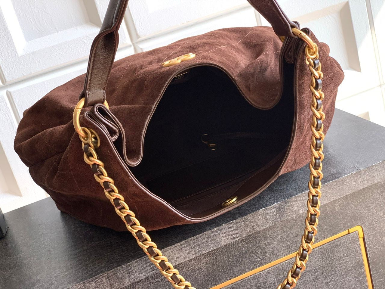 Sac A Main Chanel Daim Marron