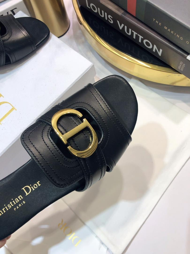 Sandales Dior Cd Noir Or