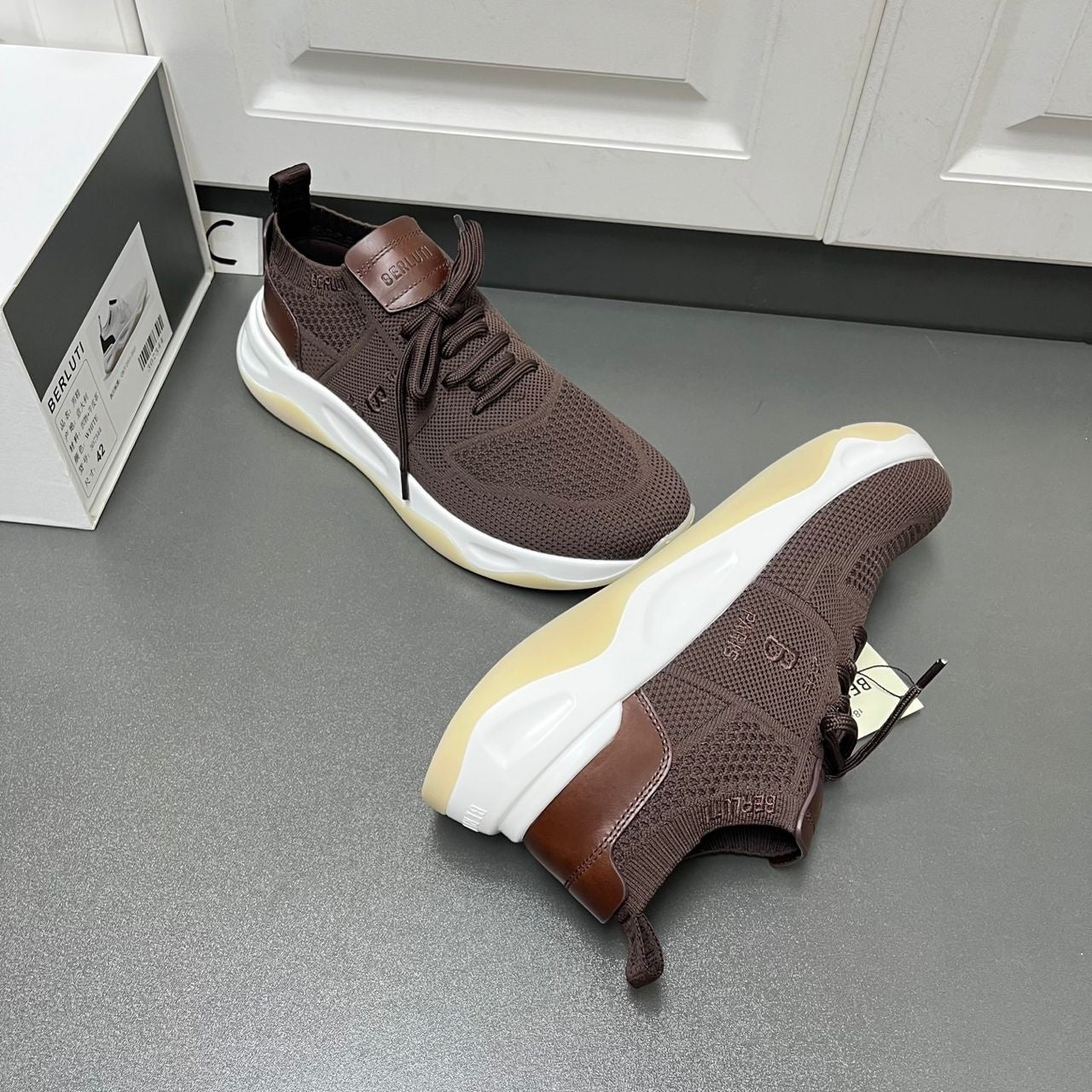 SNEAKERS BERLUTI MARRON