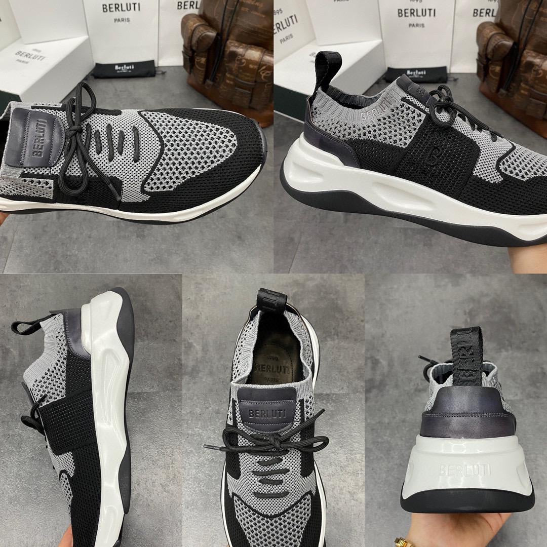 SNEAKERS BERLUTI GRIS NOIR