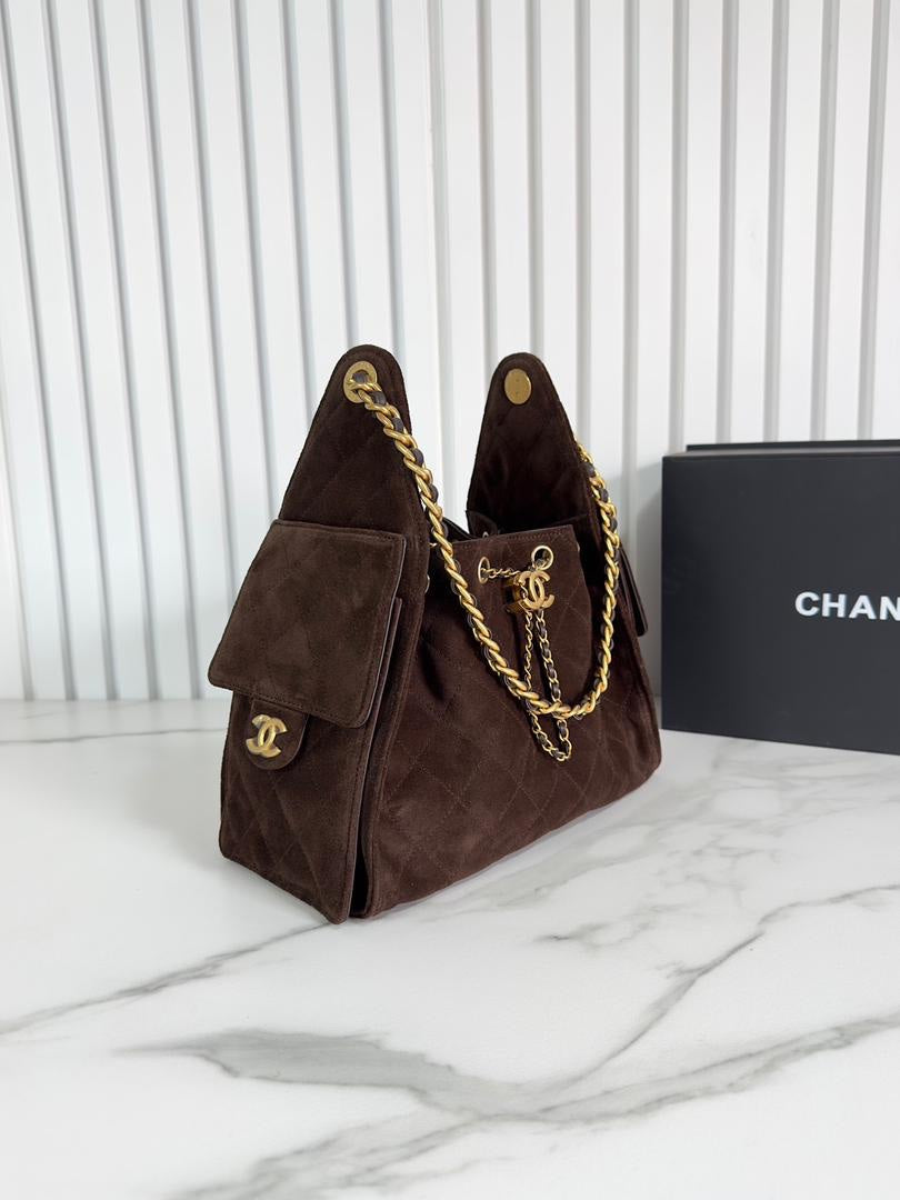 Sac Chanel Daim Marron