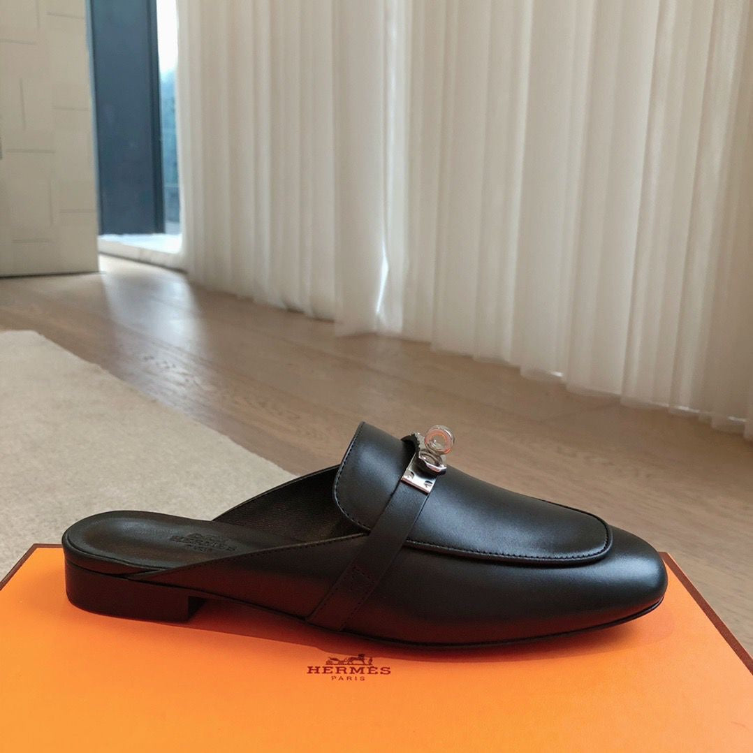 Mules Hermès Paris Noir Femme