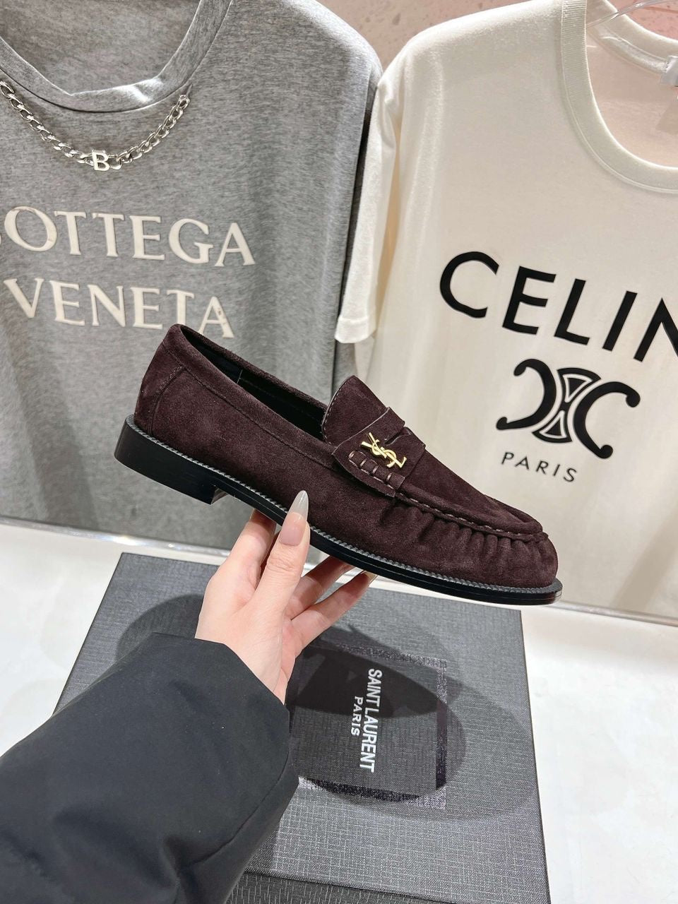 Mocassins Yves Saint Laurent Marron Femme