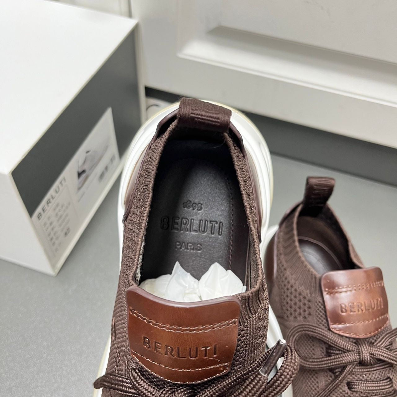 SNEAKERS BERLUTI MARRON