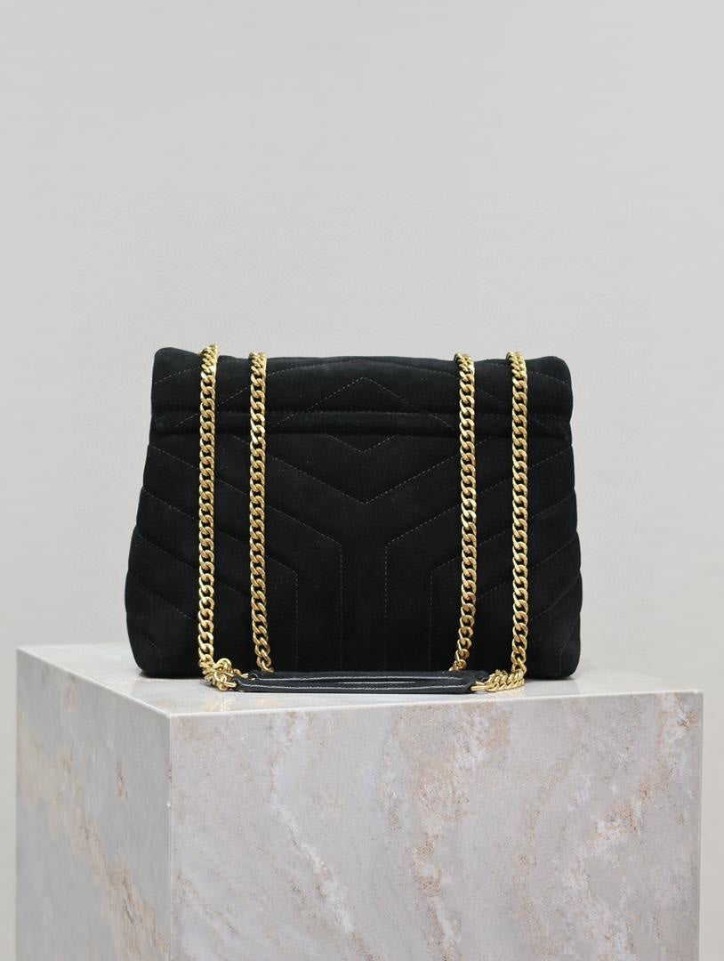 Sac A Main Yves Saint Laurent Loulou Noir Or