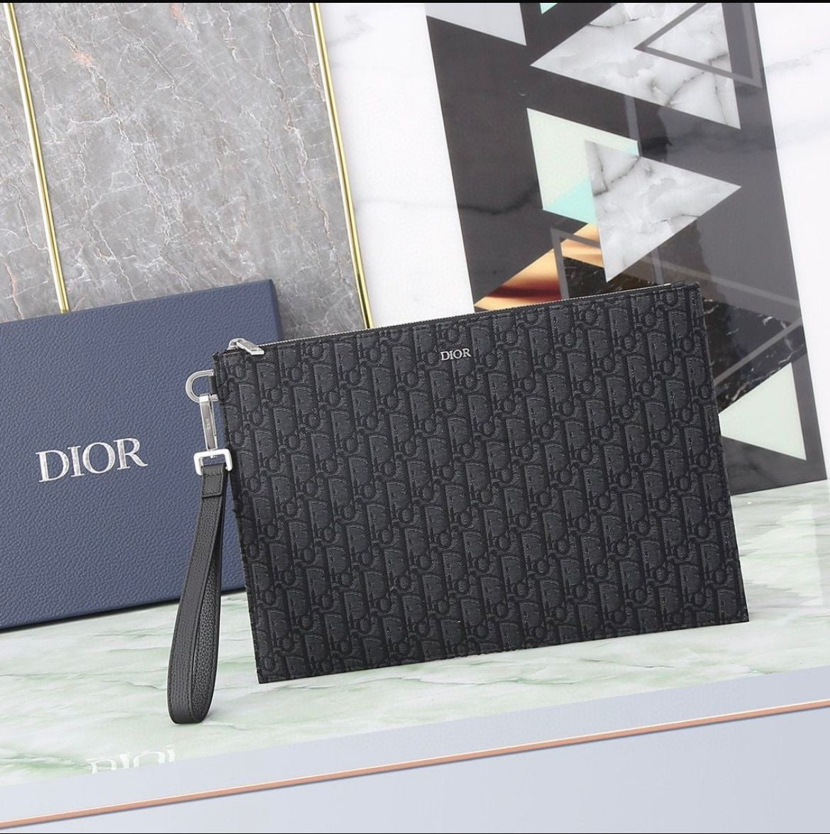 POCHETTE DIOR OBLIQUE NOIR