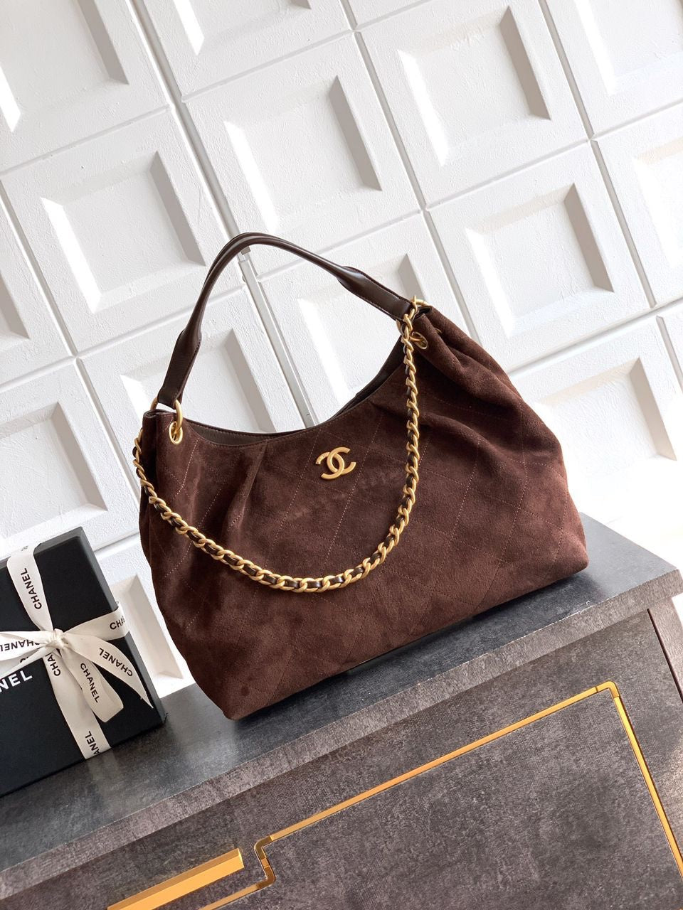 Sac A Main Chanel Daim Marron