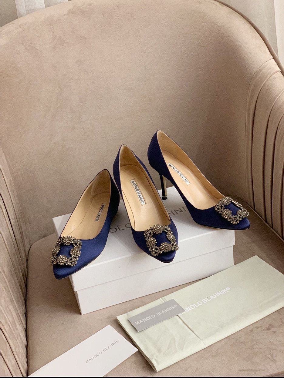Talons Manolo Blahnik Bleu Nuit