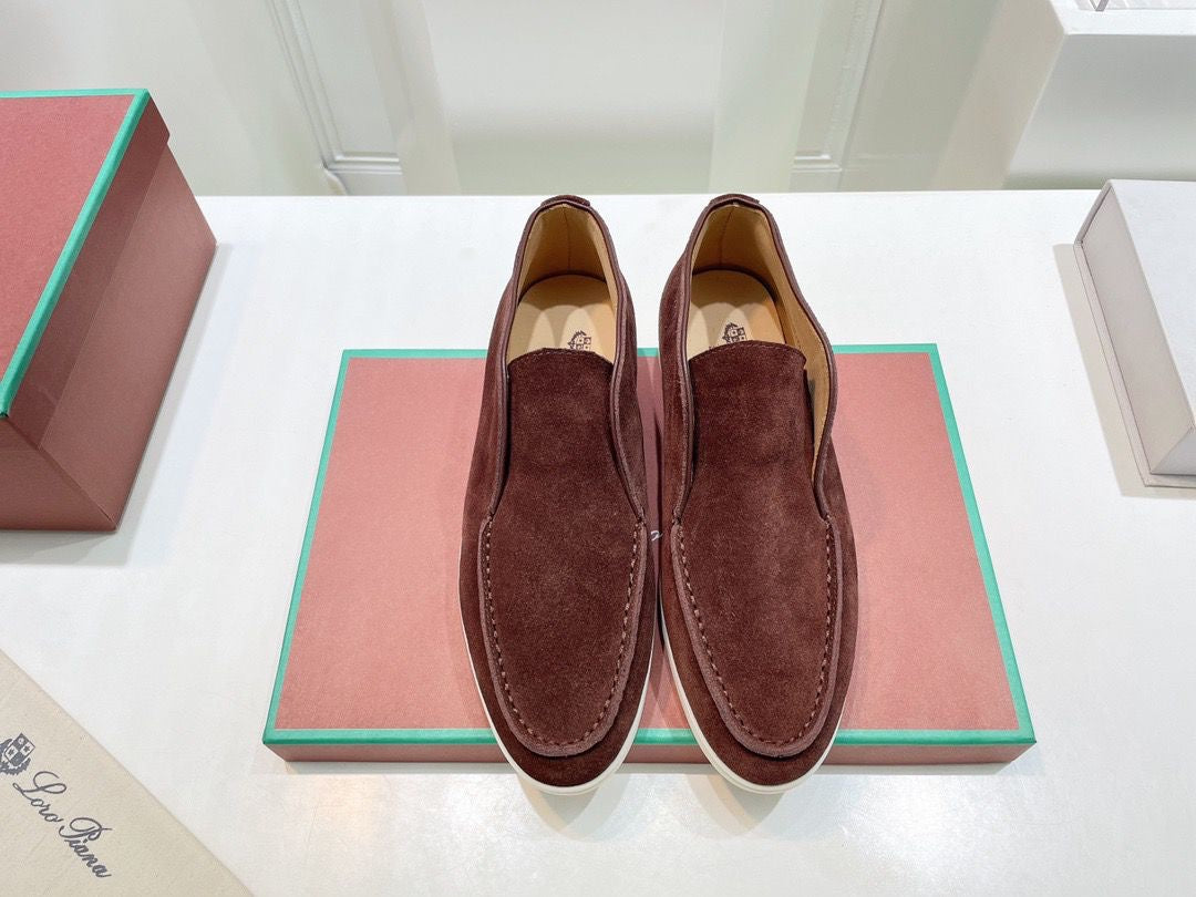 BOTTINES LORO PIANA HOMME MARRON