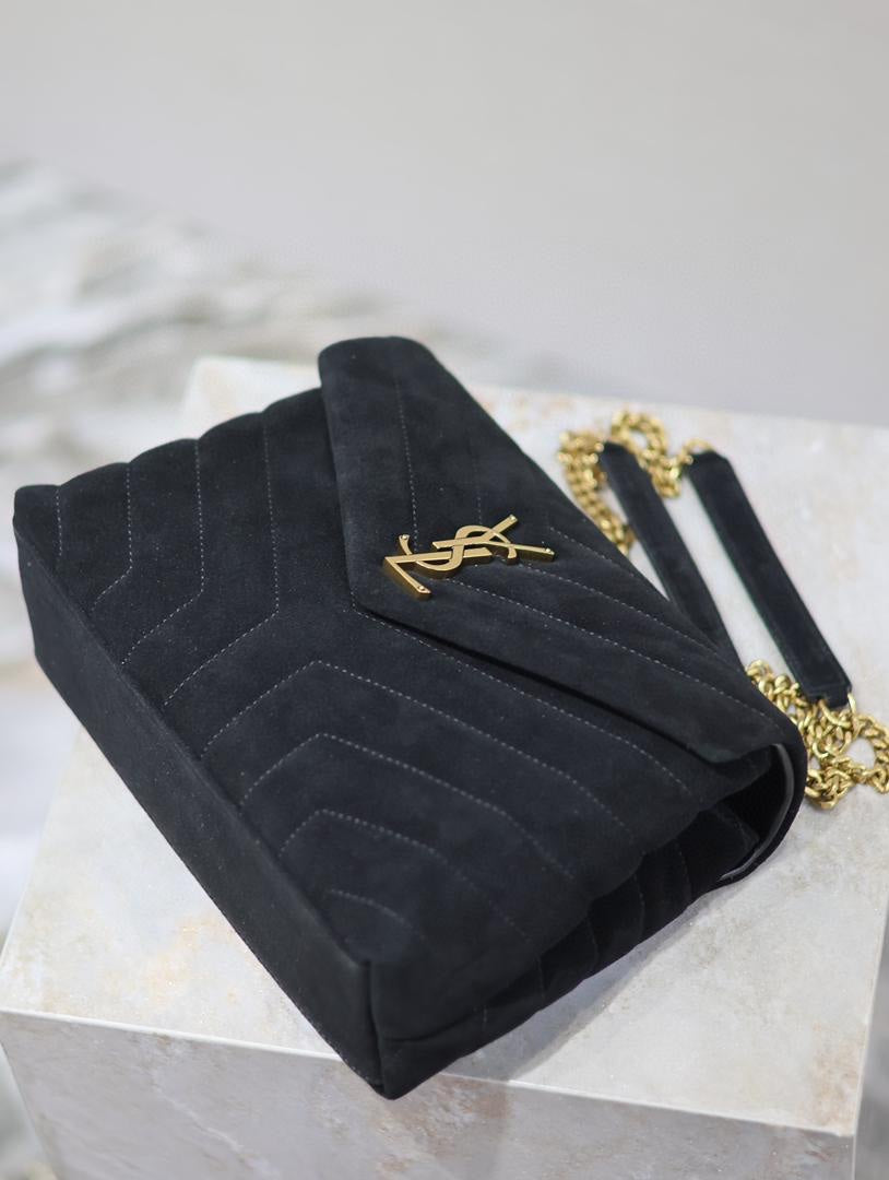 Sac A Main Yves Saint Laurent Loulou Noir Or