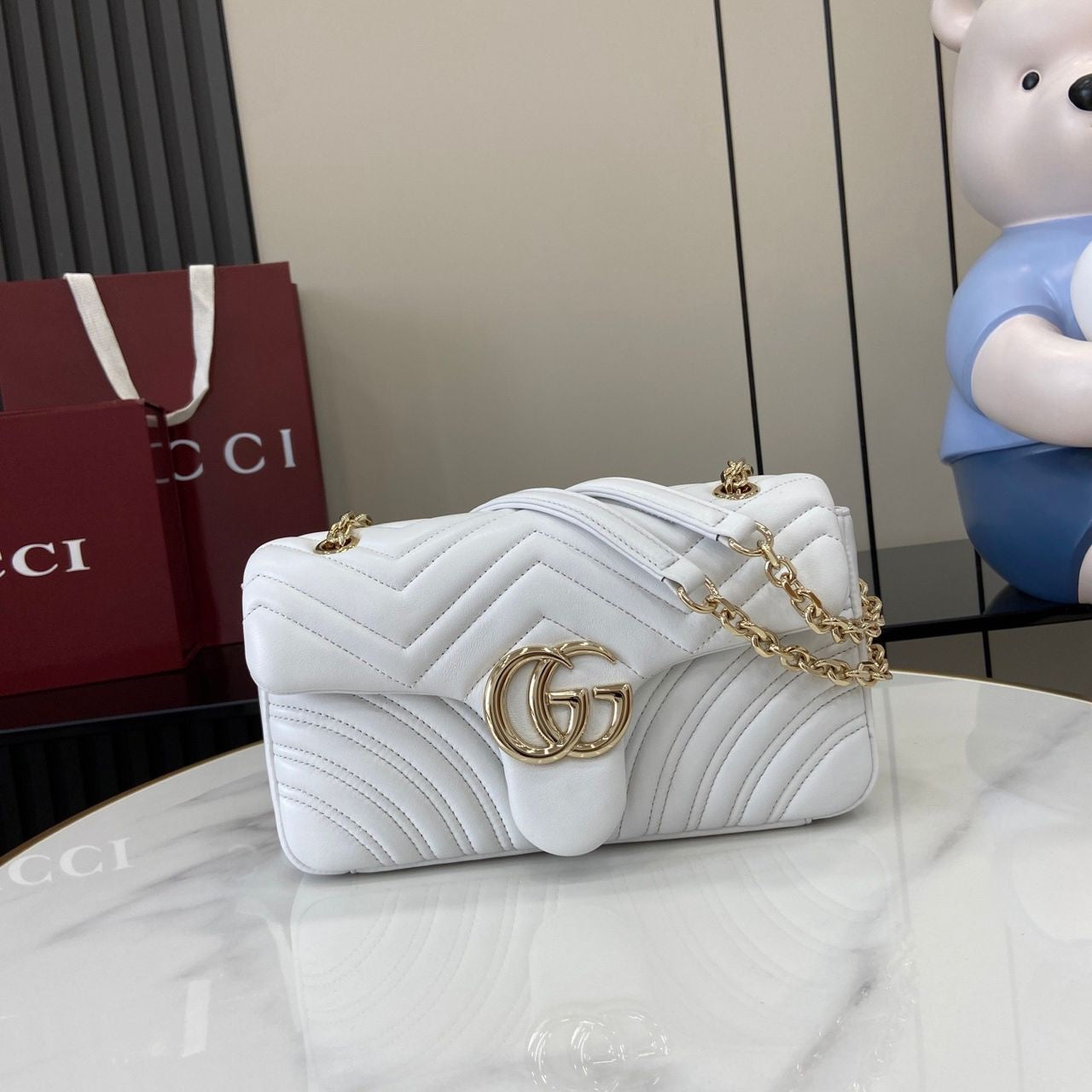 Sac Gucci Marmont Blanc