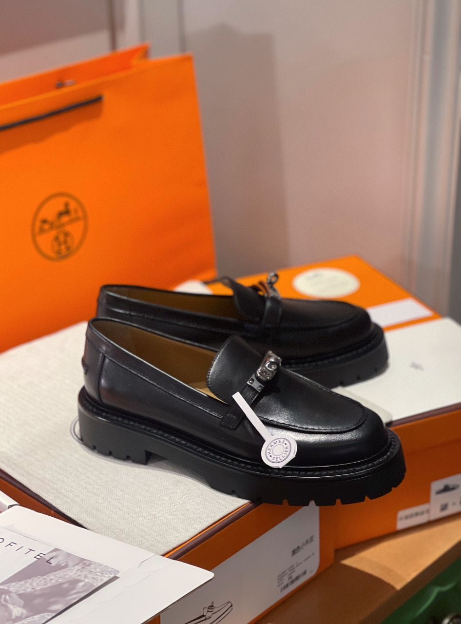 Mocassins Hermes Noir Femme