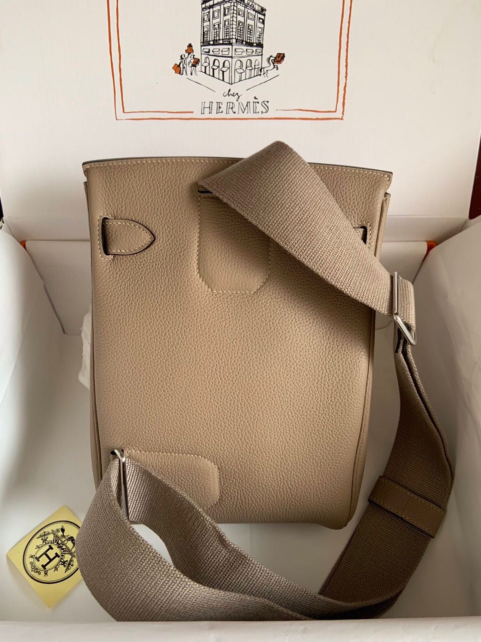 SACOCHE HERMES TAUPE