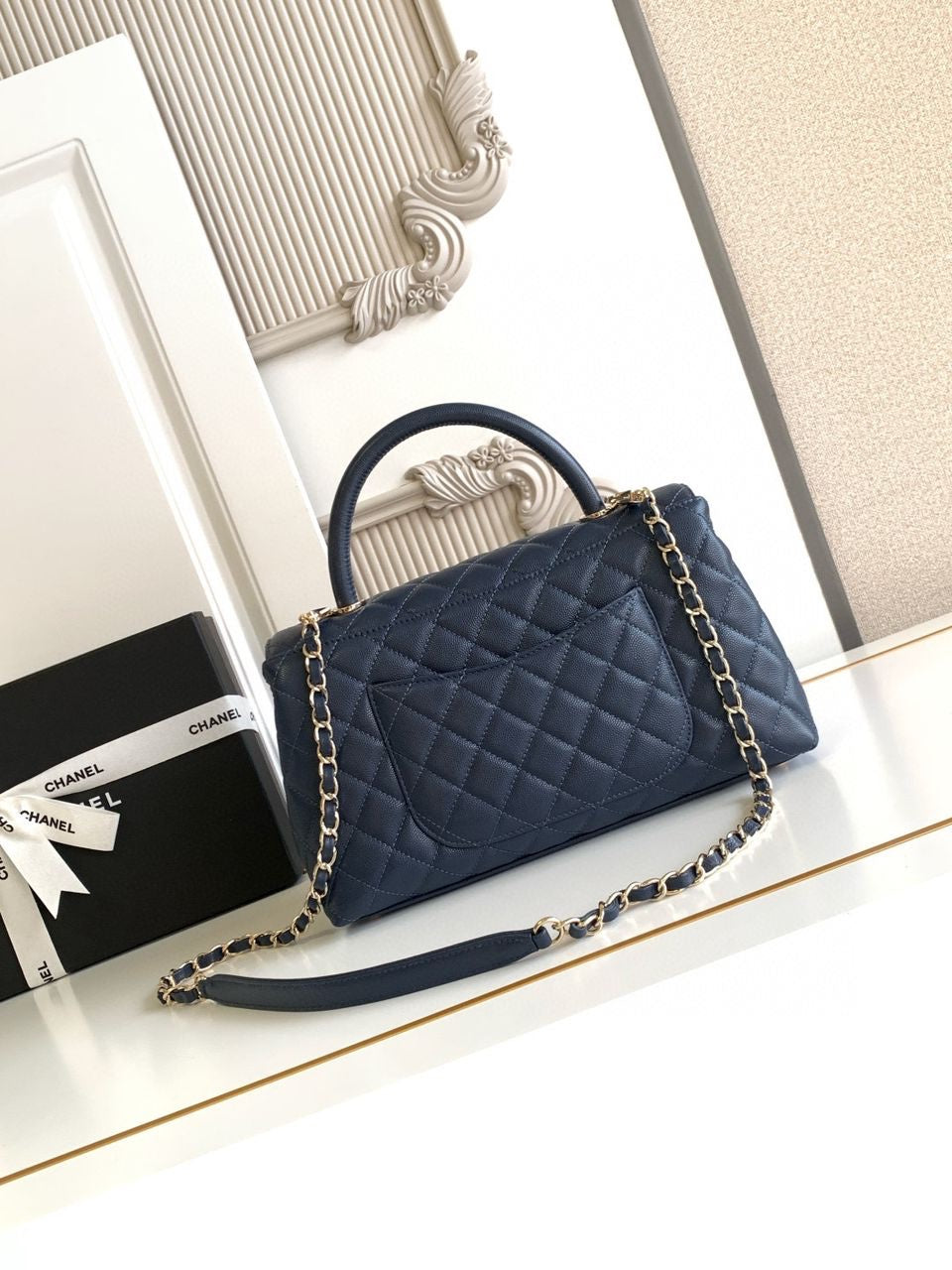 Sac Chanel Coco Handle Bleu Marine