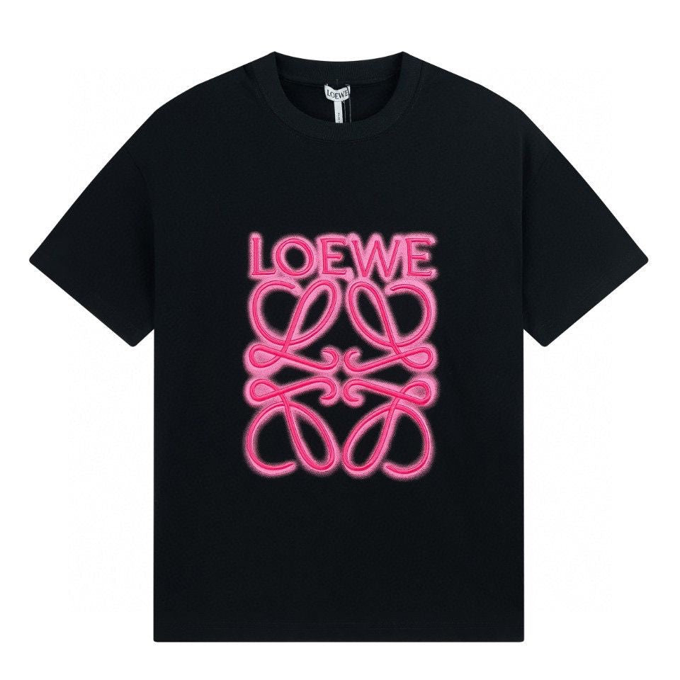 T-SHIRT LOEWE NOIR ROSE