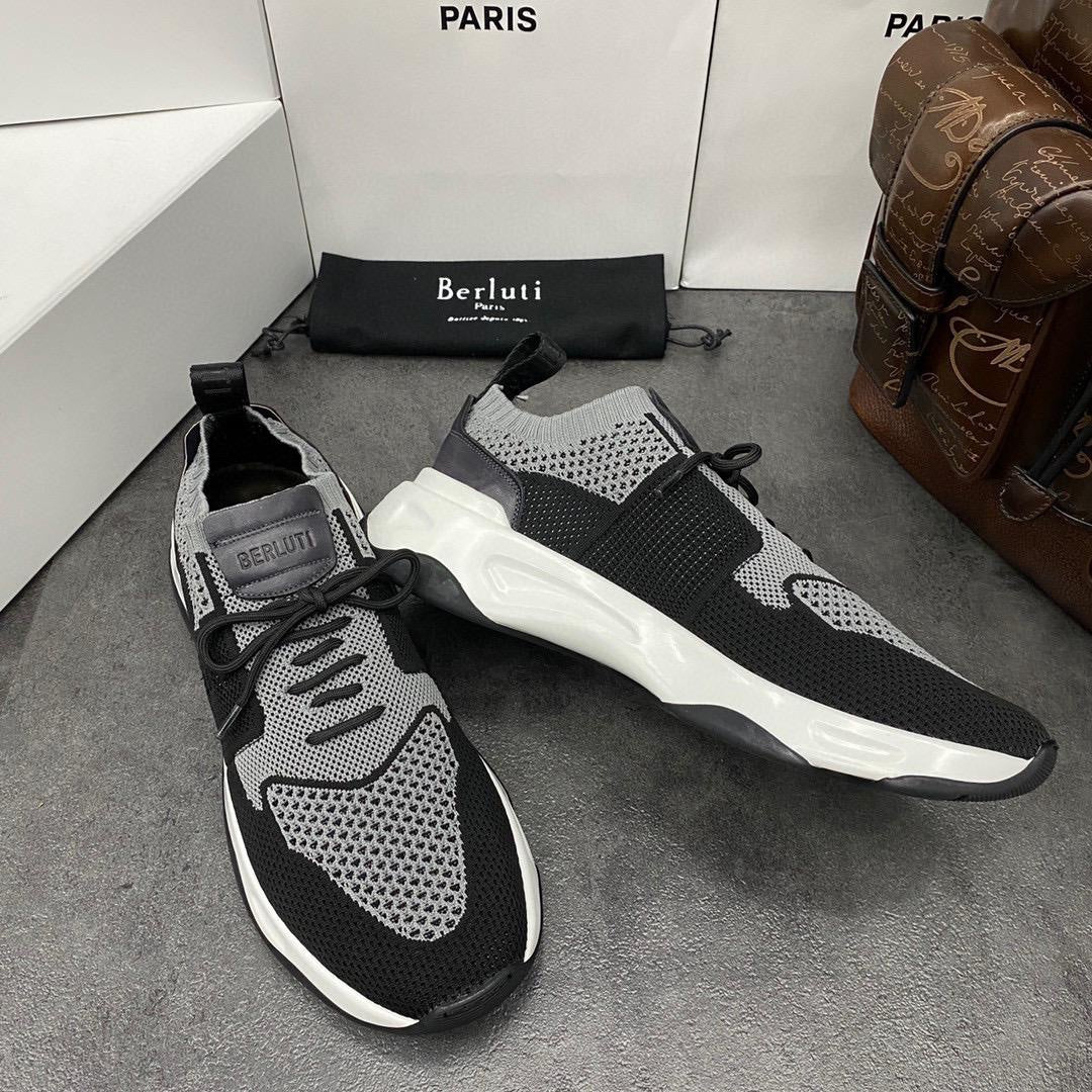 SNEAKERS BERLUTI GRIS NOIR