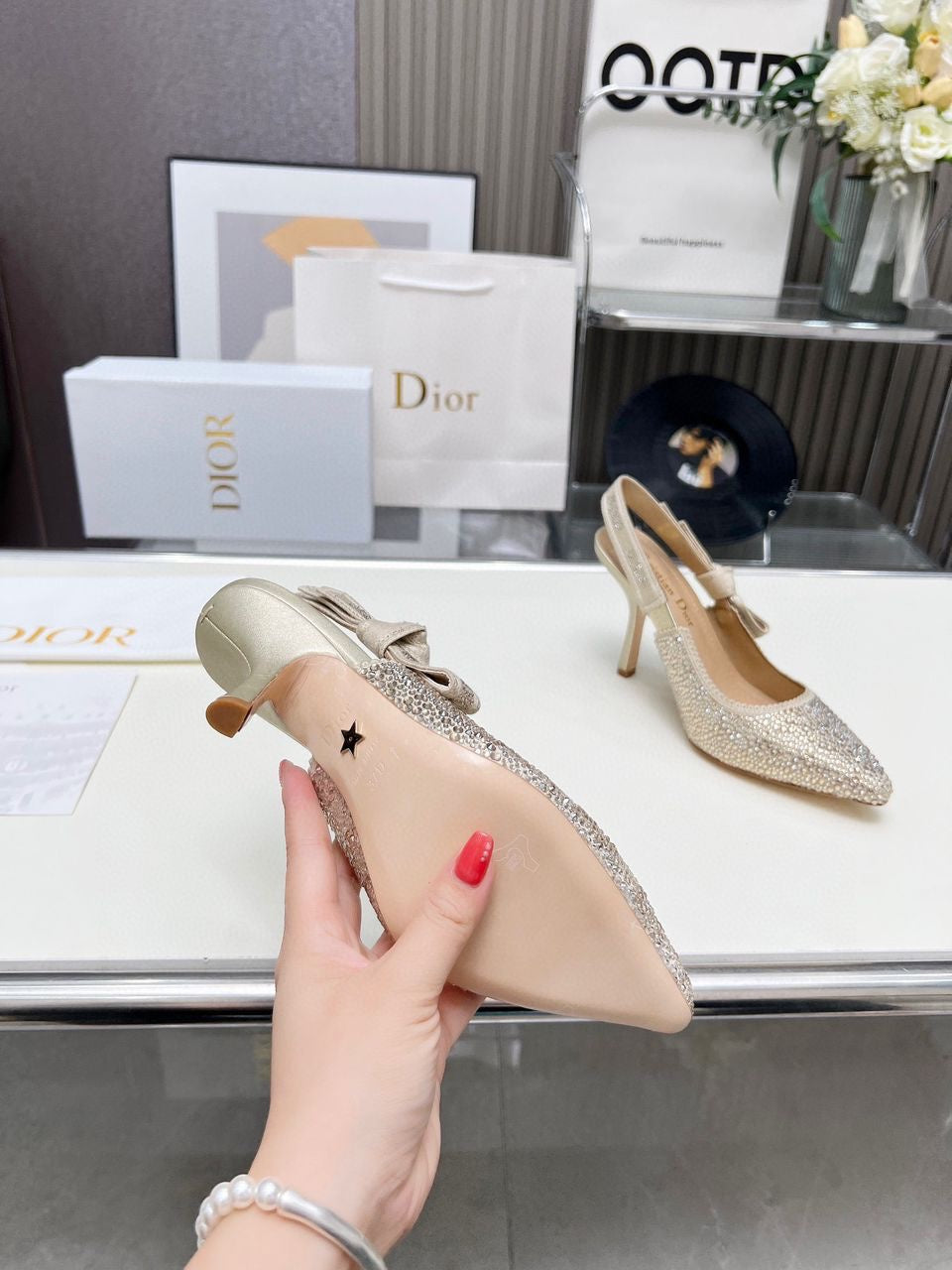 Escarpins Slingback Dior J’Adior Cristal