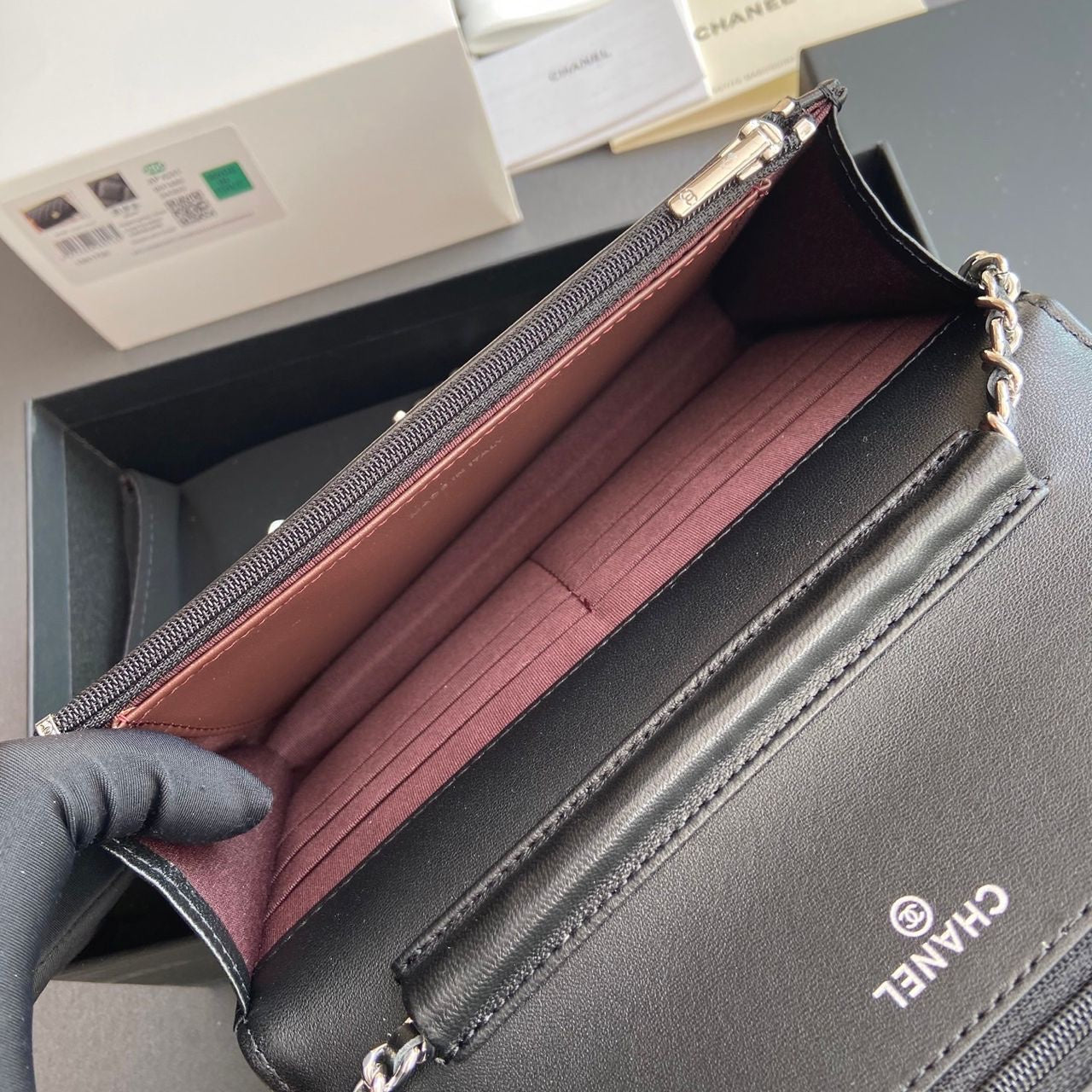 Sac A Main Chanel Wallet On Chain Argent