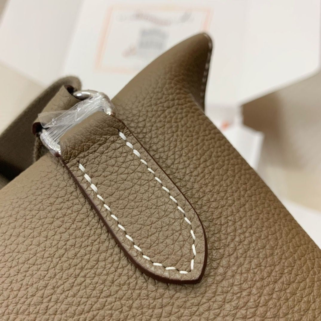 SAC ÉPAULE HERMES ÉTOUPE