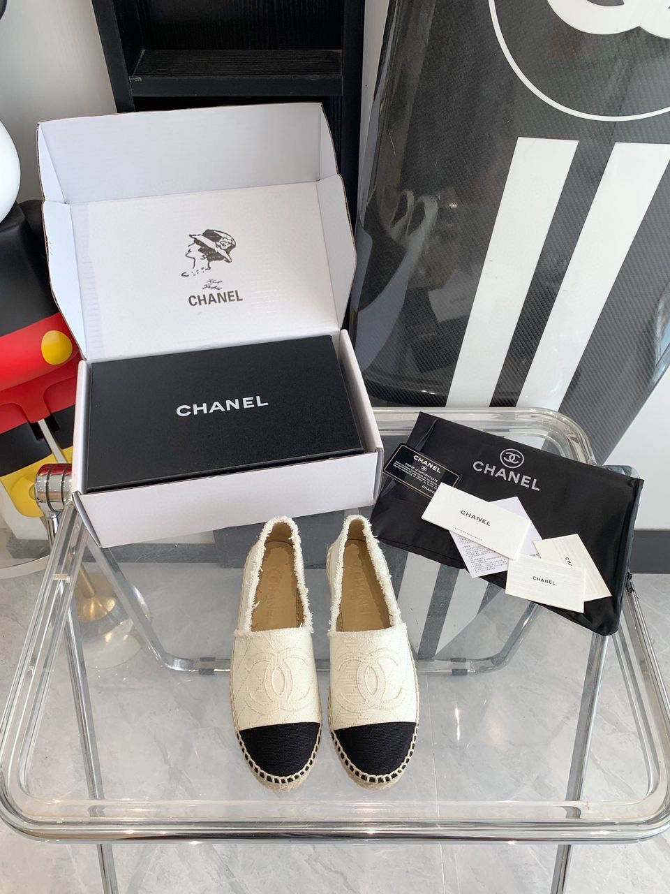 Espadrilles Chanel Femme Blanc