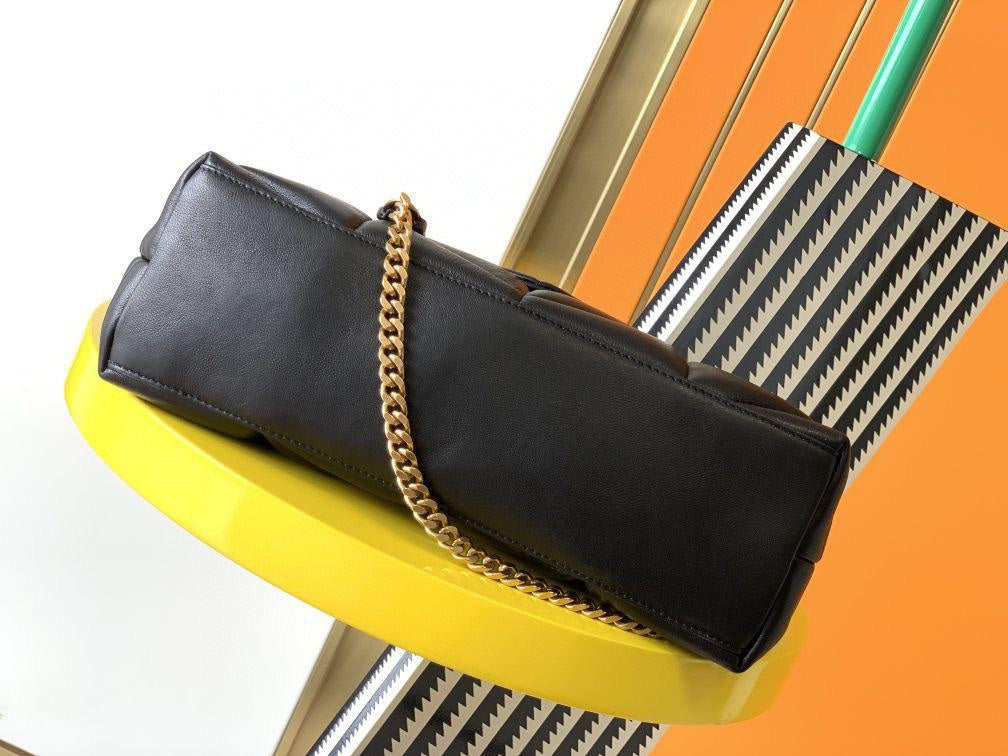 Sac A Main Yves Saint Laurent Puffer Noir Or