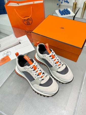 SNEAKERS HERMES GRIS ORANGE