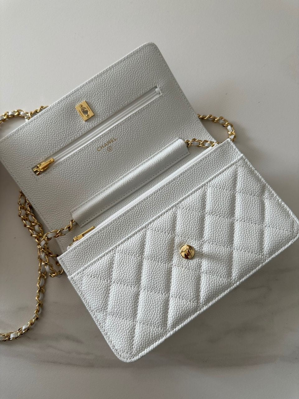 Sac Chanel Wallet On Chain Blanc