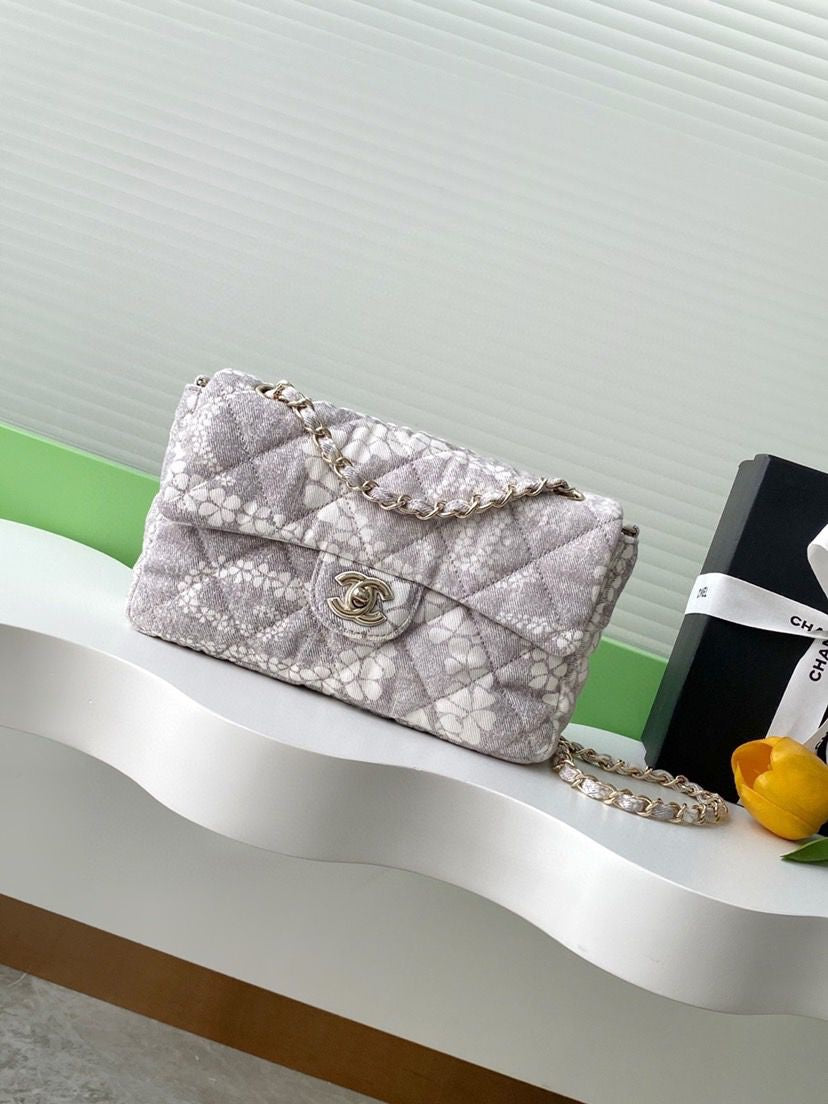 Sac Chanel Blanc Gris