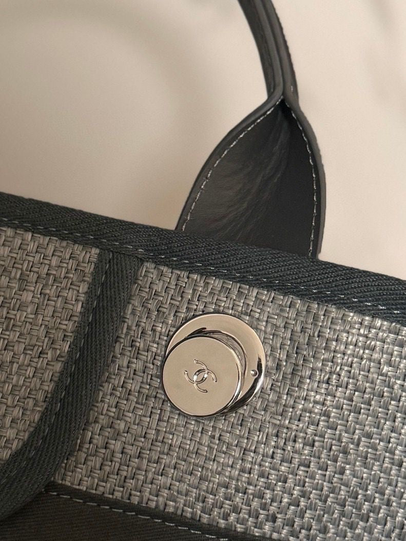 Sac Tote Bag Chanel Deauville Gris