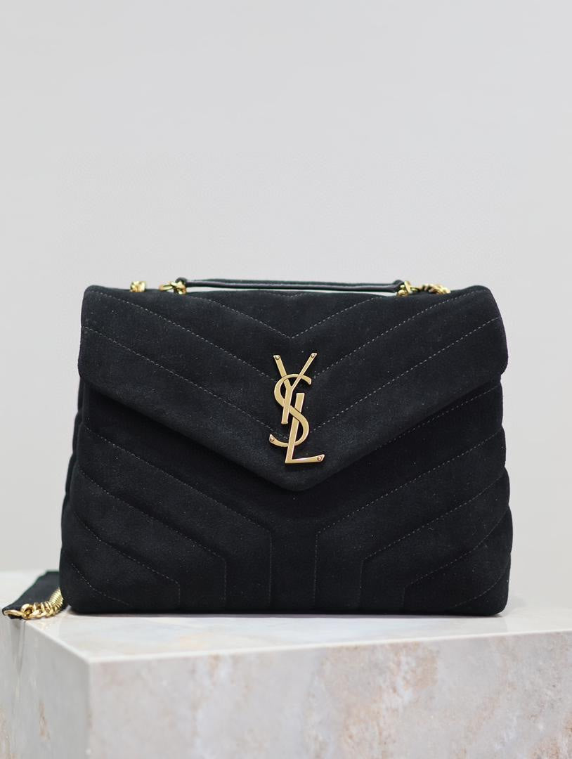 Sac A Main Yves Saint Laurent Loulou Noir Or