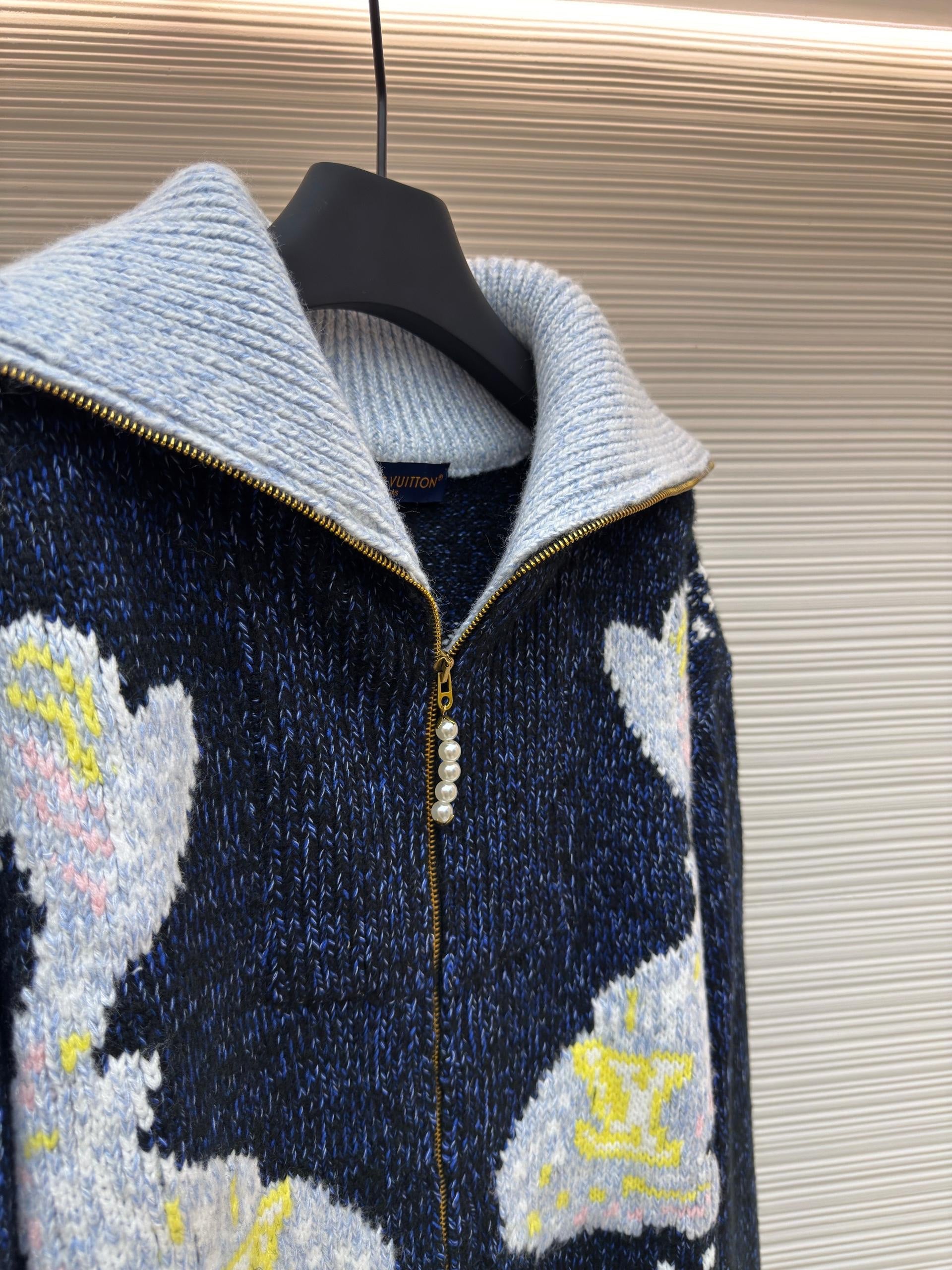 GILET CARDIGAN LOUIS VUITTON BLEU