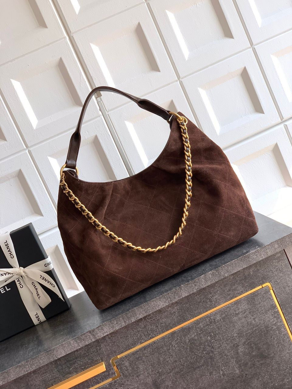Sac A Main Chanel Daim Marron