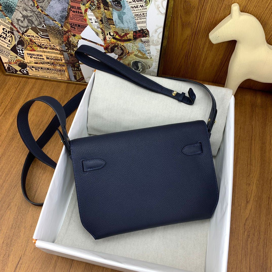 POCHETTE HERMÈS BLEU OR